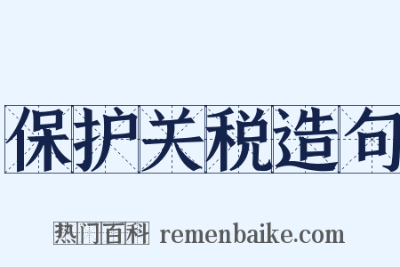 保护关税造句是什么意思的图片